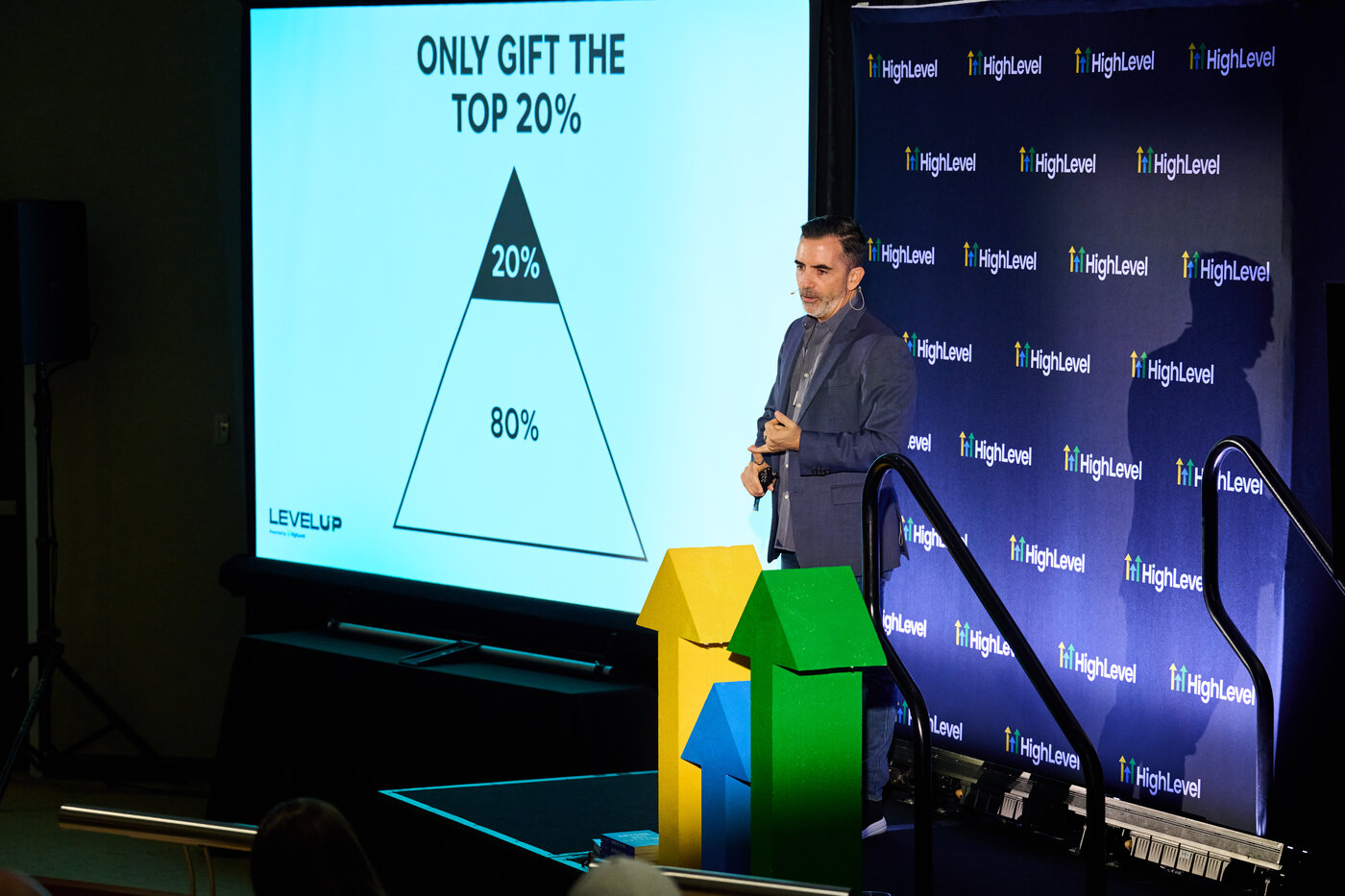 Corey Quinn speaking at HighLevel conference